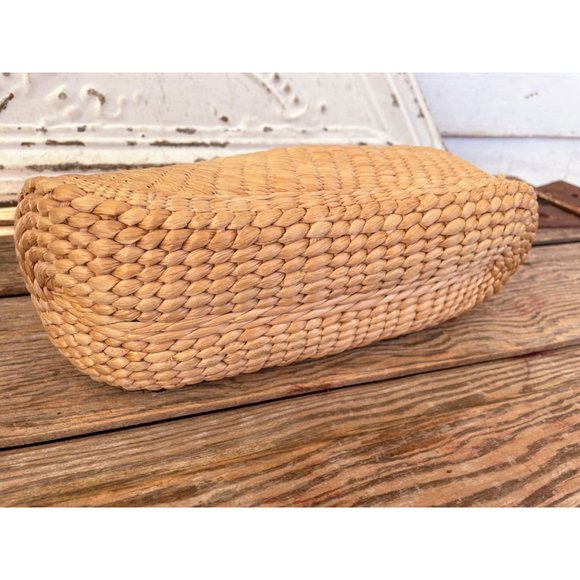 Vintage 1970s Woven Grass Shoe Planter Boho - Picture 3 of 10